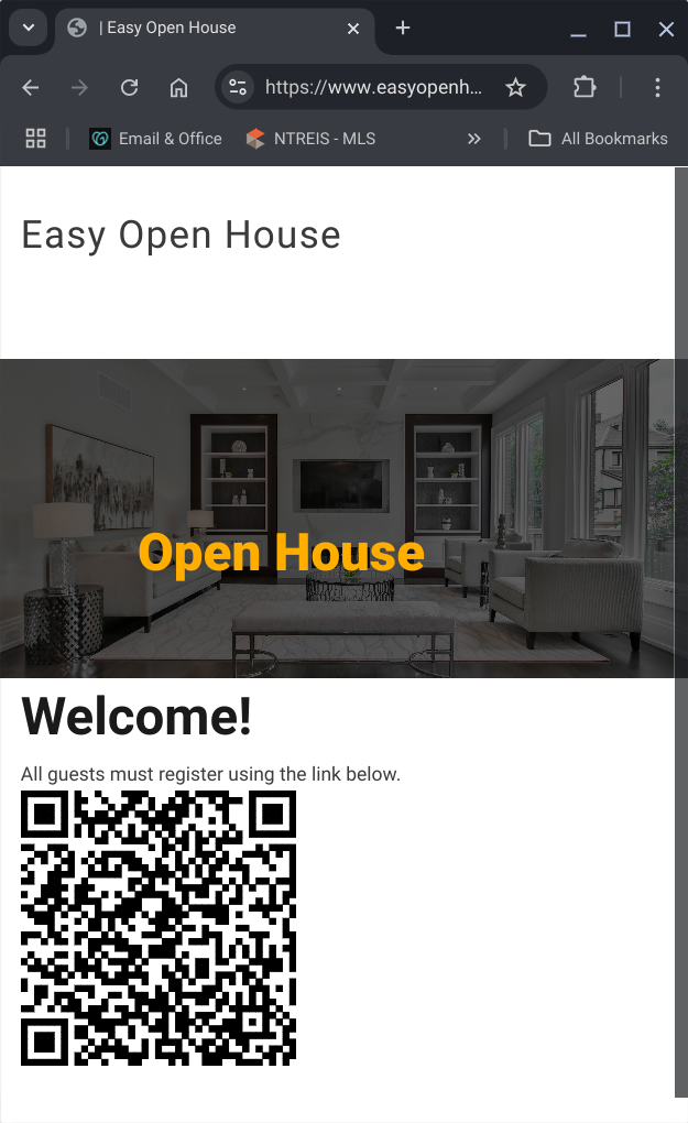 Open House QR Code Signup